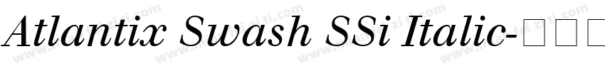 Atlantix Swash SSi Italic字体转换